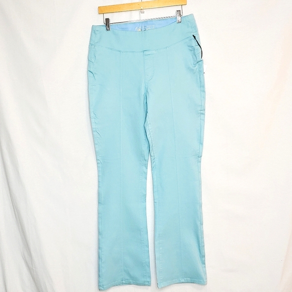 Diane Gilman DG2 suddenly slim jeans. Aqua blue, bootcut, Size Large. - Picture 1 of 13
